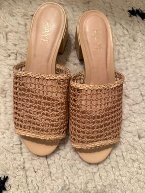 RAYE Lou heel nude/tan, 6.5, never worn